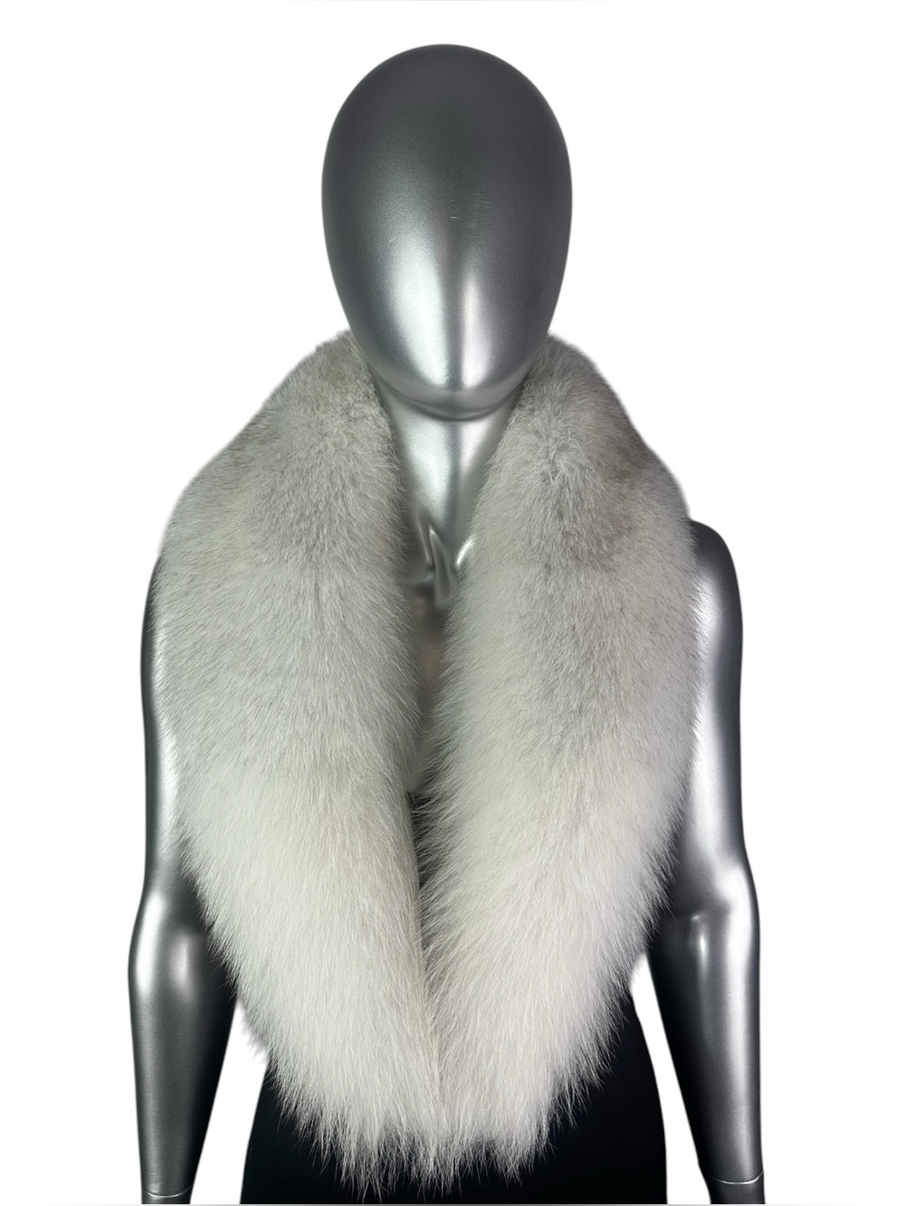 Blue FOX Shawl Collar, 42” L, Certified Vintage Fur